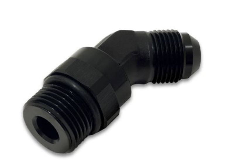 Vibrant -8AN Male to Male -8AN Straight Cut 45 Degree Adapter Fitting - Anodized Black - 16944