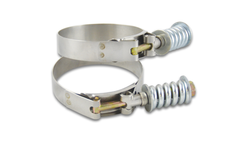 Vibrant SS T-Bolt Clamps Pack of 2 Size Range: 2.94in to 3.24in OD For use w/ 2.75in ID Coupling - 27827