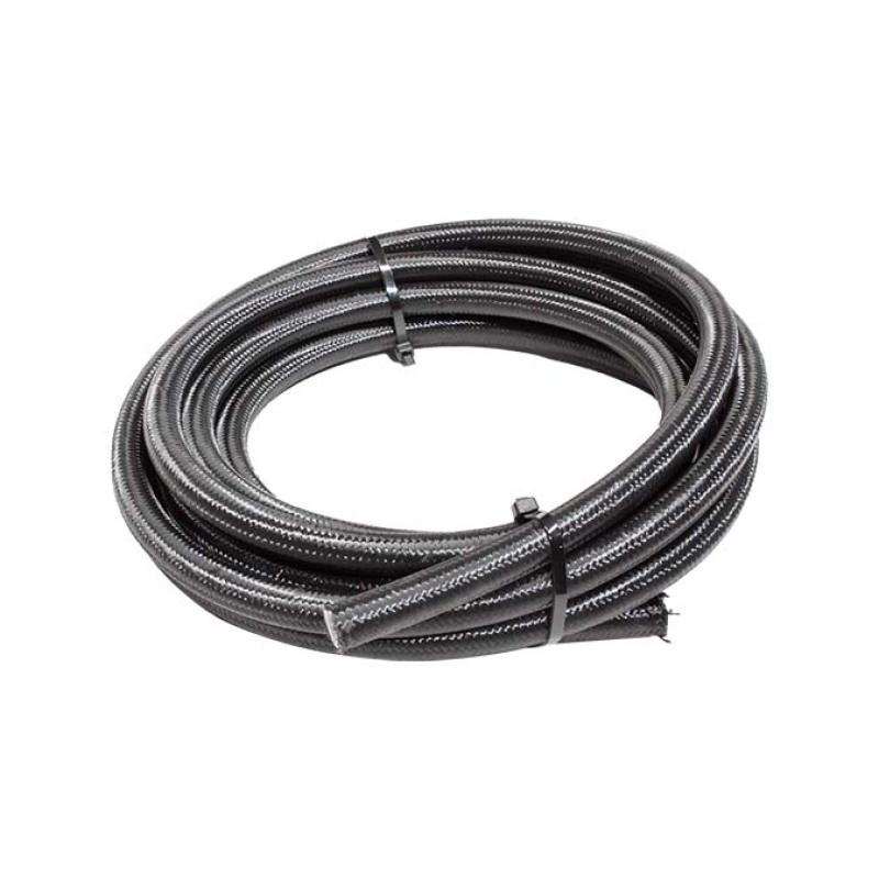 Snow 8AN Braided Stainless PTFE Hose - 15ft (Black) - SNF-60815B