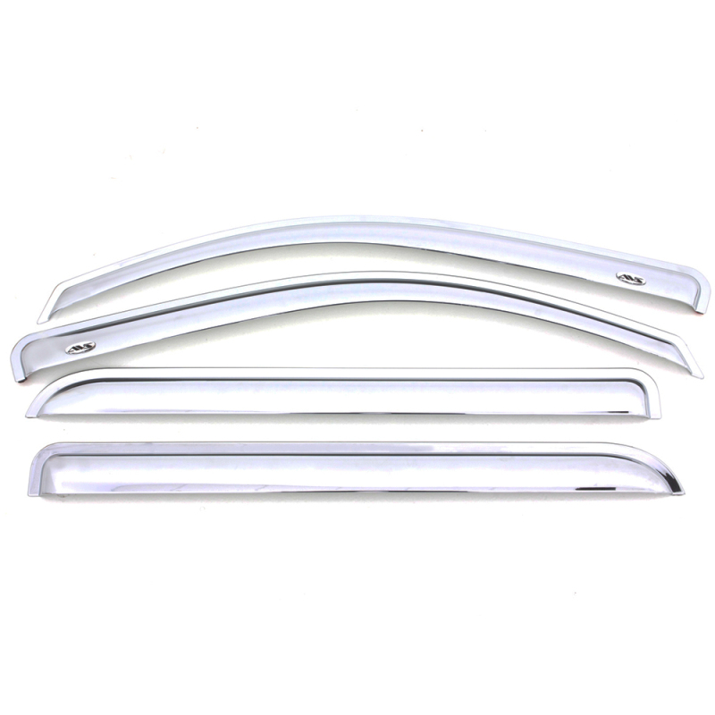 AVS 15-22 Ford Edge Ventvisor Front & Rear Window Deflectors 4pc - Chrome - 684930