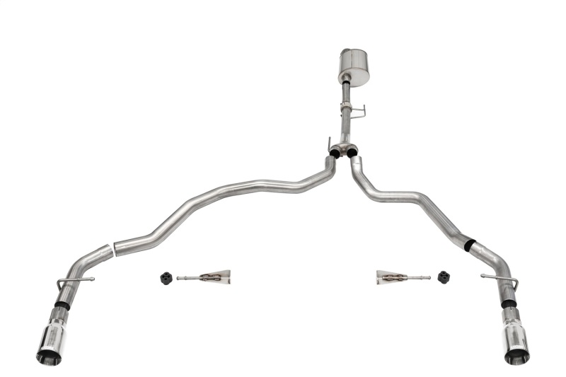 Corsa 2021-2022 Ford F-150 Regular Cab/ 8in Bed 3.5L V6 Sport Cat-Back Dual Rear Exit-Polished - 21164