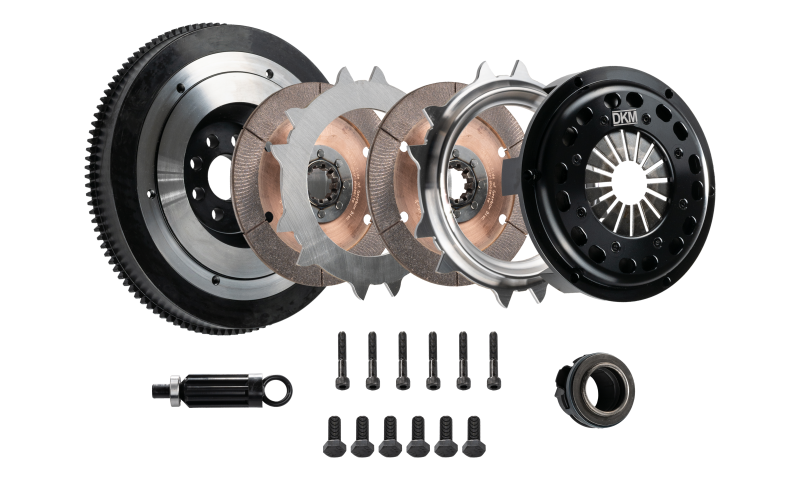 DKM Clutch 00-06 BMW M3 184mm Ceramic Twin Disc MR Clutch Kit w/Flywheel (650 ft/lbs Torque) - MR-006-054