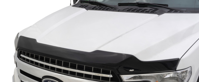 AVS 15-18 GMC Sierra 2500 (Excl. Induction Hood) Aeroskin Low Profile Acrylic Hood Shield - Smoke - 322085