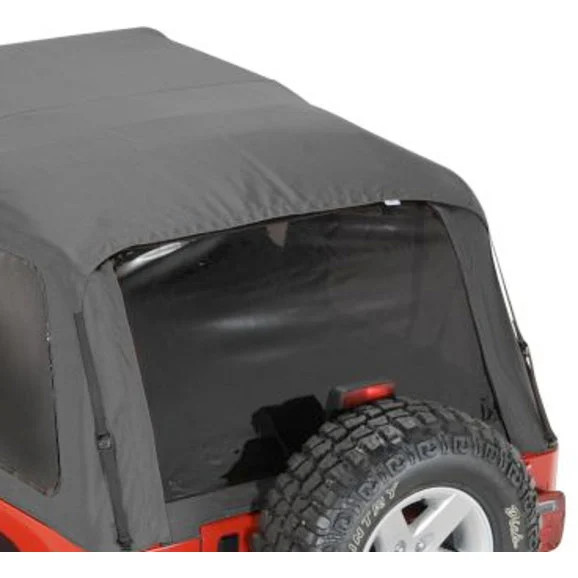 Rampage 04-06 Jeep Wrangler Unlimited TJ Frameless Trail Top Replacement Rear Tinted Window - BLK - 1096351823
