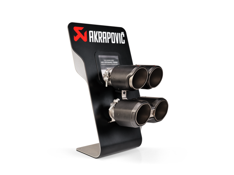 Akrapovic Counter Display with BMW M3/M4 Sample Tail Pipe Sets - P-CM-CDC/2