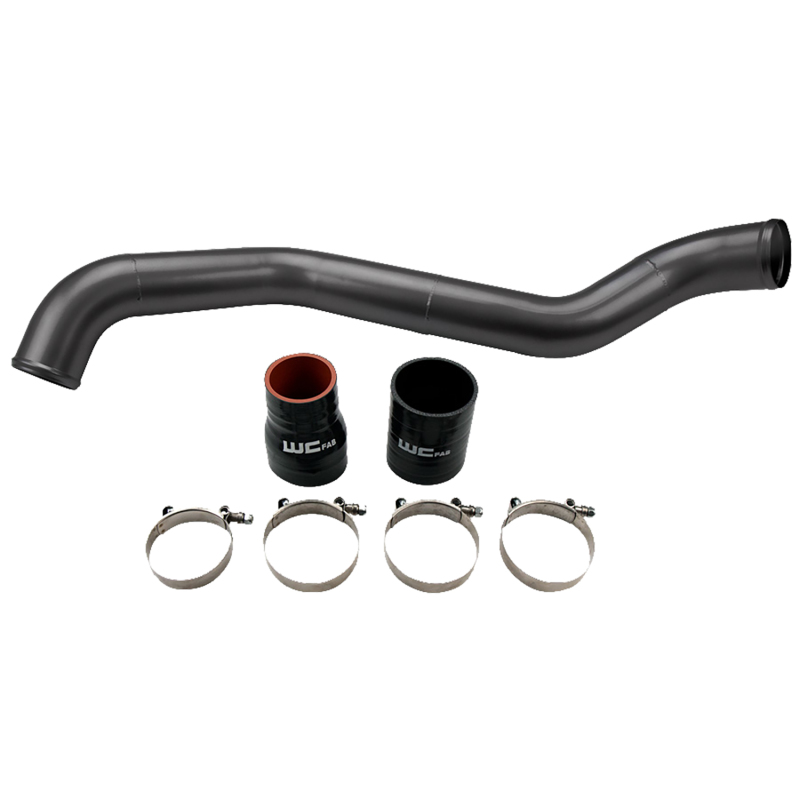 Wehrli 01-04 Chevrolet 6.6L LB7 Duramax Driver Side 3in Intercooler Pipe - Gloss Black - WCF100349-GB