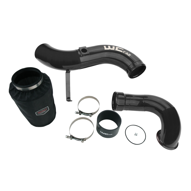 Wehrli 06-07 Chevrolet 6.6L LBZ Duramax 4in Intake Kit Stage 2 - Gloss Black - WCF100638-GB