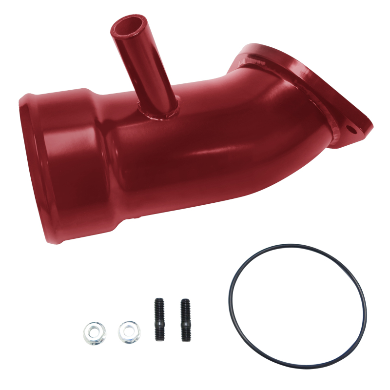 Wehrli 17-19 Chevrolet 6.6L L5P Duramax 3.5in Intake Horn w/PCV Port - WCFab Red - WCF100721-RED