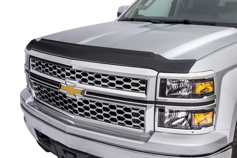 AVS 19-22 GMC Sierra 1500 Aeroskin II Textured Low Profile Hood Shield - Black - 436167