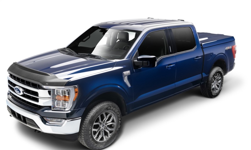 AVS 2021 Ford F-150 (Excl. Tremor/Raptor) Aeroskin II Textured Low Profile Hood Shield - Black - 436196