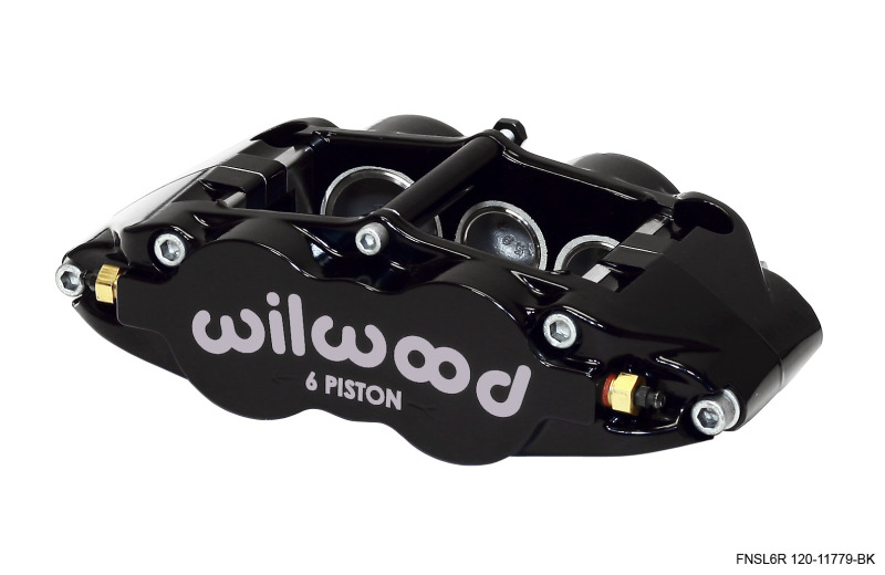 Wilwood Caliper-Narrow Superlite 6R-LH - Black 1.62/1.12/1.12in Pistons 1.25in Disc - 120-11779-BK