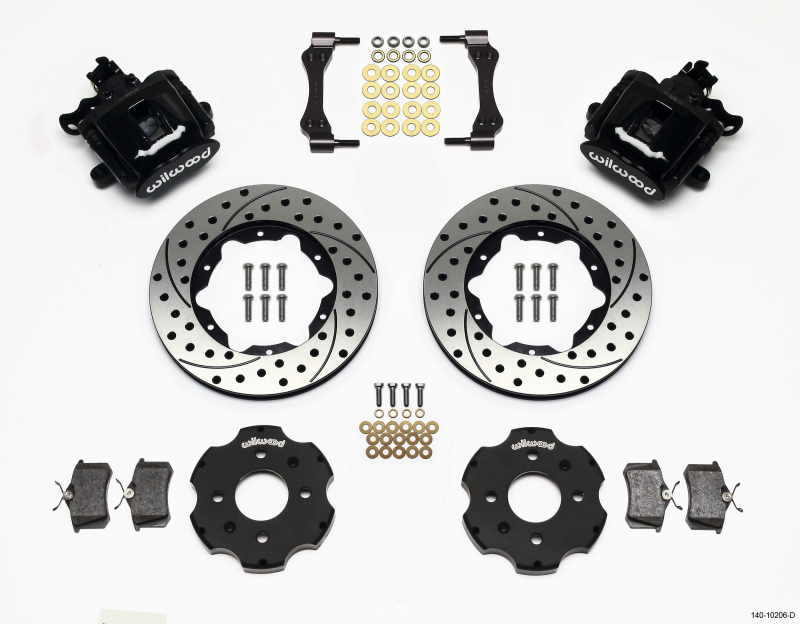 Wilwood Combination Parking Brake Rear Kit 11.00in Drilled Civic / Integra Disc 2.39 Hub Offset - 140-10206-D