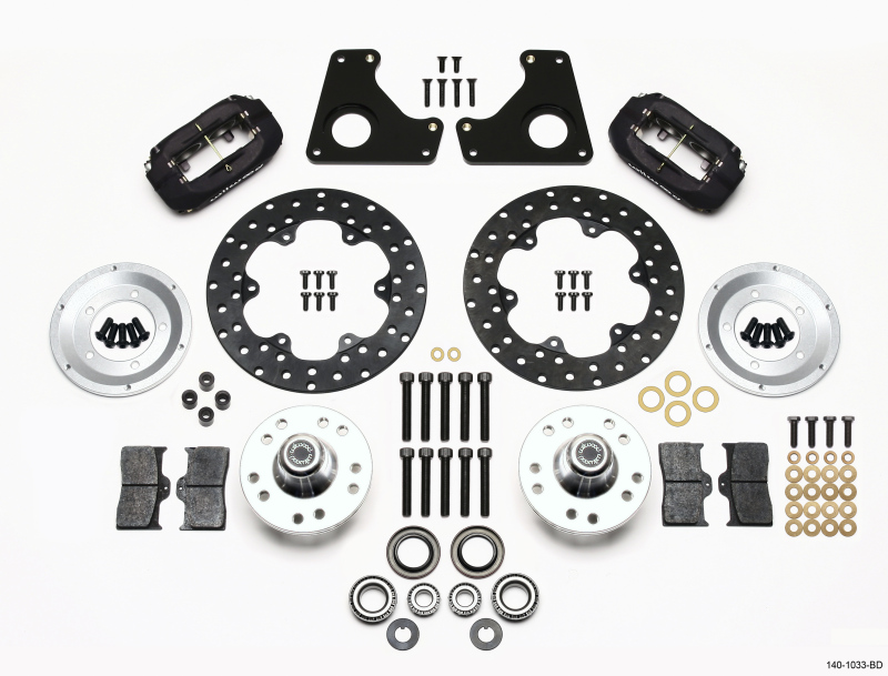 Wilwood Forged Dynalite Front Drag Kit Drilled Rotor 79-87 GM G Body - 140-1033-BD