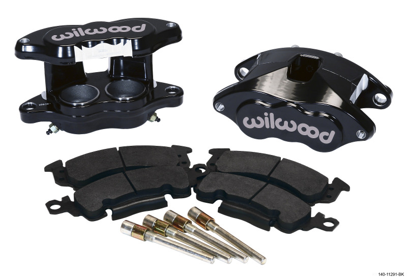 Wilwood D52 Front Caliper Kit - Black Pwdr 2.00 / 2.00in Piston 1.04in Rotor - 140-11291-BK