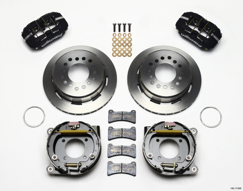 Wilwood Dynapro Low-Profile 11.00in P-Brake Kit Chevy 12 Bolt 2.75in Off w/ C-Clips - 140-11398