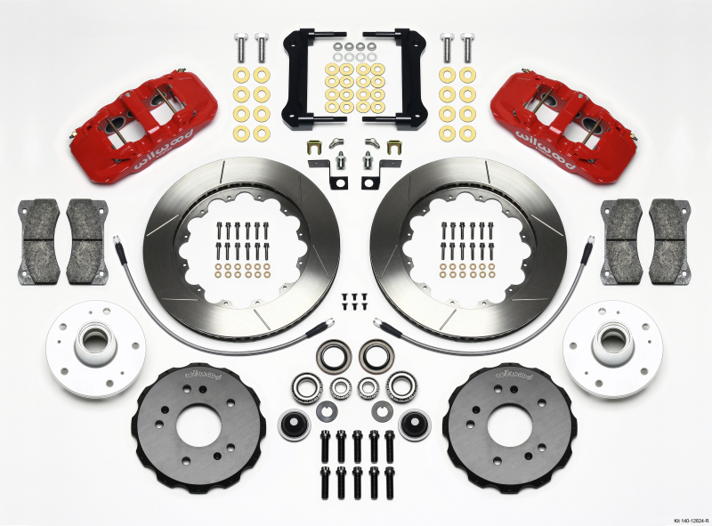 Wilwood AERO6 Front Truck Kit 14.25in Red 97-03 Ford F150 - 140-12824-R