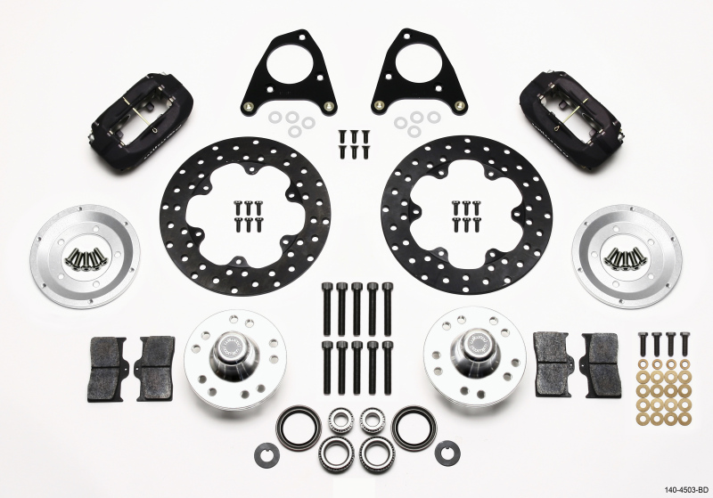 Wilwood Forged Dynalite Front Drag Kit Drilled Rotor 87-93 Mustang 84-86 SVO 5 Lug - 140-4503-BD