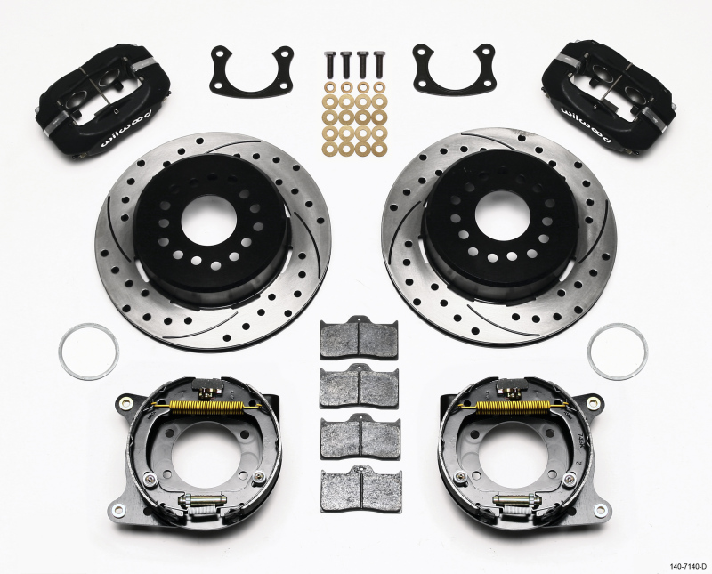 Wilwood Forged Dynalite P/S Park Brake Kit Drilled New Big Ford 2.50in Offset - 140-7140-D