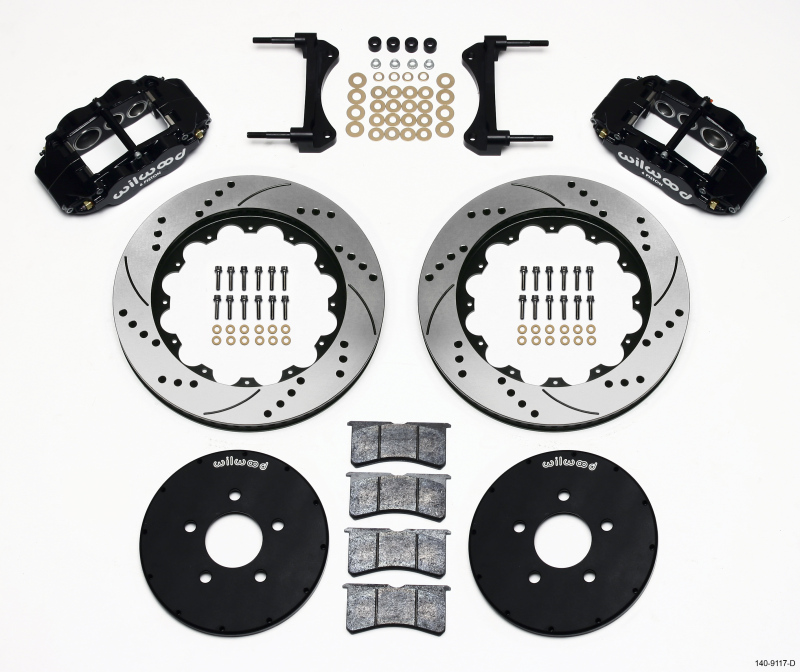 Wilwood Narrow Superlite 6R Front Hat Kit 14.00in Drilled 1994-2004 Mustang - 140-9117-D