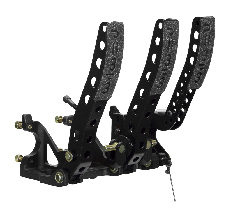 Wilwood Pedal Assembly Floor Mount-Brake Clutch & Throttle w/ Throttle Linkage - 340-12411
