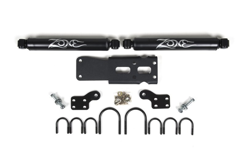 Zone Offroad 07-18 Jeep Wrangler JK Dual Steering Stabilizer Kit - ZON7450