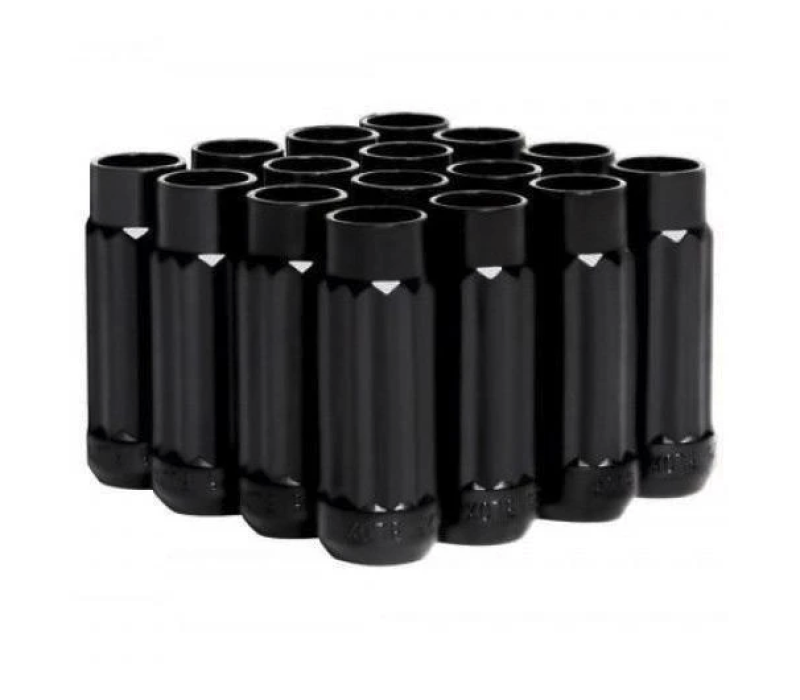 BLOX Racing 12-Sided P17 Tuner Lug Nuts 12x1.5 - Black Steel - Set of 16 - BXAC-00141-BK