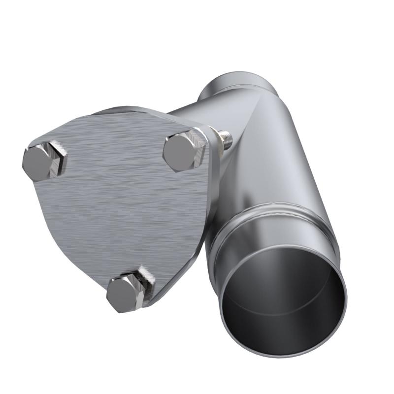 QTP 2.25in Weld-On QTEC Exhaust Cutout Y-Pipe - 10225