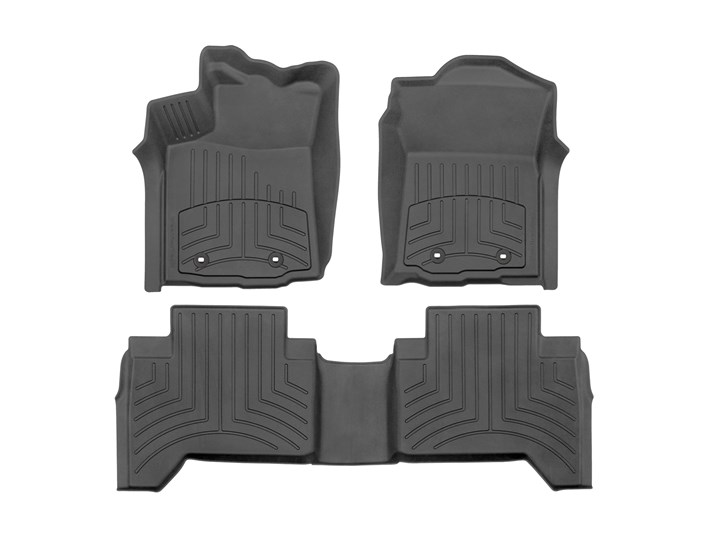 WeatherTech 18-20 Toyota Tacoma Double Cab 1st & 2nd Row FloorLiner HP - Black - 4412991IM-448722IM