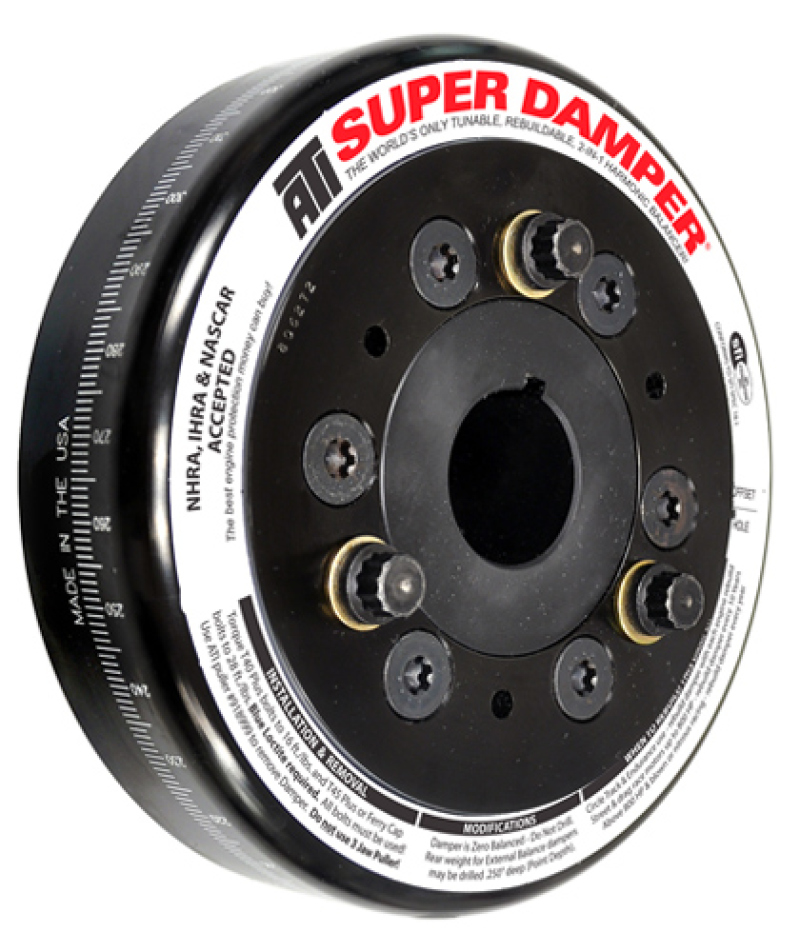 ATI Damper - 6.325in - Steel - Chevy SB / 90 Deg V6 - 409 - Pont 4Cyl - 3 Ring - 1Pc - ATI917781