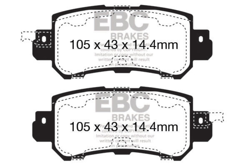 EBC 12+ Mazda CX-5 2 Redstuff Rear Brake Pads - DP32135C