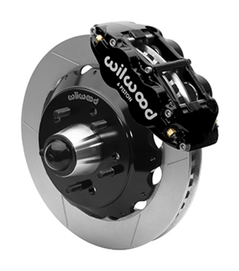 Wilwood Superlite 6R Front Brake Kit for 63-87 Chevy C10 Prospindle 13.06 in Diameter Black Calipers - 140-15941