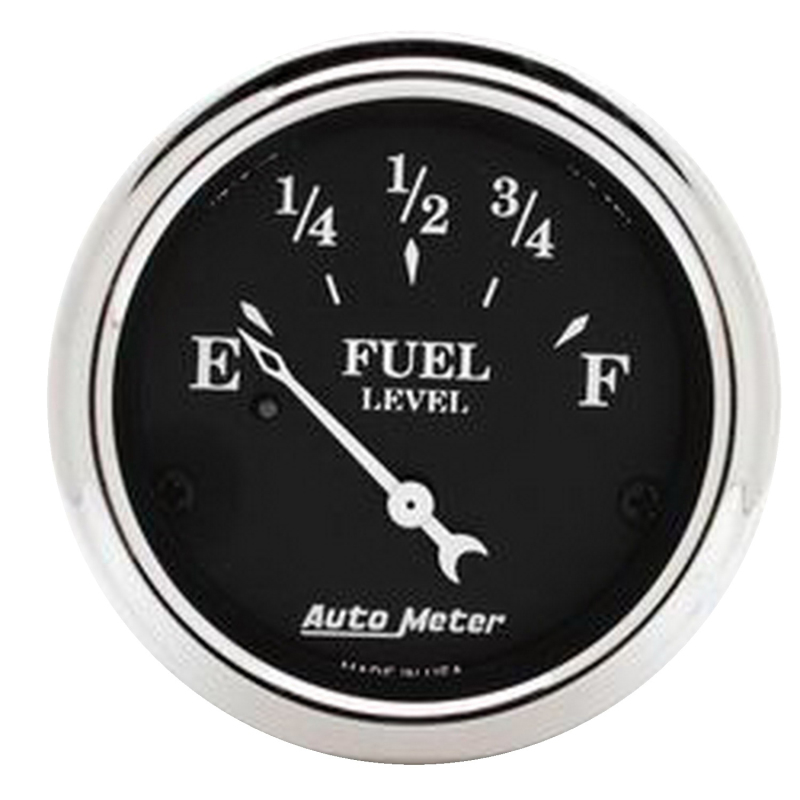 Autometer 2 1/16in Old Tyme 73-10 Ohm Electronic Fuel Level Gauge - Black - 1716