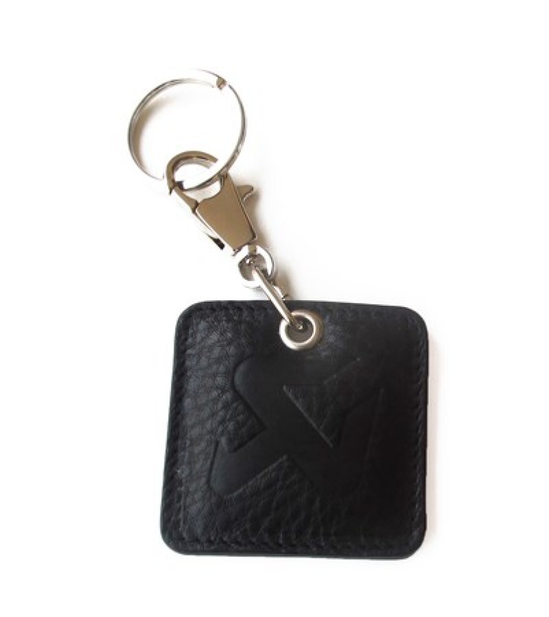 Akrapovic Square Leather Keychain - black - 800948