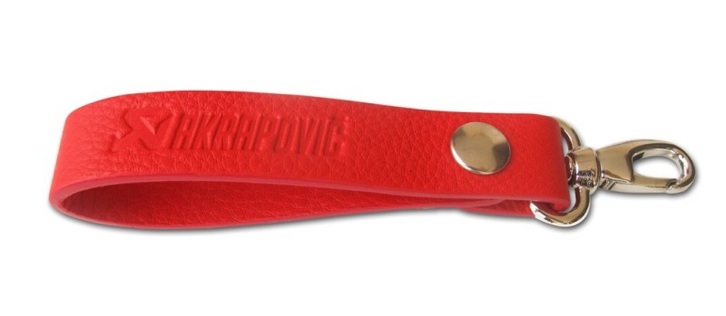 Akrapovic Leather Loop Keychain - red - 800953