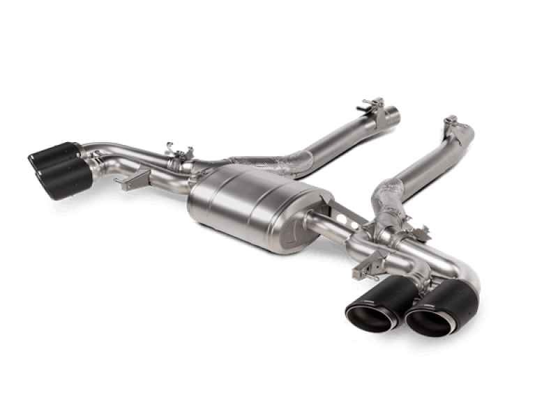 Akrapovic 2020+ BMW X5M (F95)/X6M (F96) Slip-On Line (Titanium) w/Carbon Fiber Titanium Tips - S-BM/T/16H