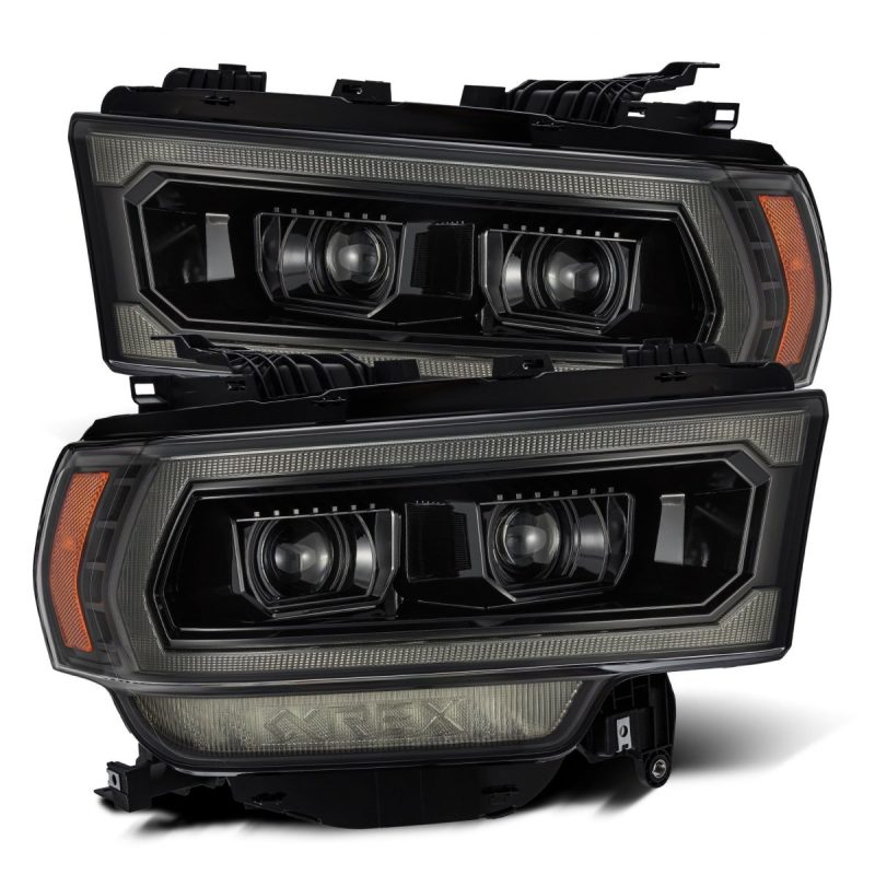 AlphaRex 19-21 Ram 2500 PRO-Series Projector Headlights Plank Style Alpha Black w/Activation Light - 880546