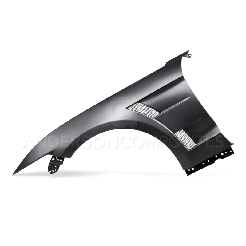 Anderson Composites 15-16 Ford Mustang Type-AT Fiberglass Fenders (0.4in Wider) - AC-FF15FDMU-AT-GF