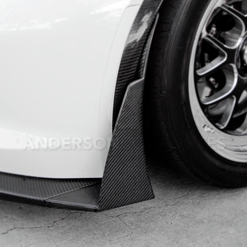 Anderson Composites 14+ Chevrolet Corvette C7 Z06 Front Bumper Canards - AC-FL14CHC7-Z6XC