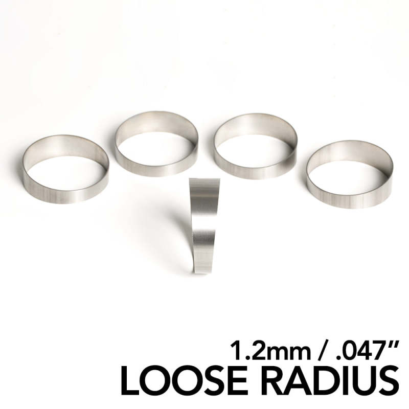 Ticon Industries 2.13in Diameter 2D Loose Radius 1.2mm/.047in Titanium Pie Cut - 5pk - 109-05401-0004