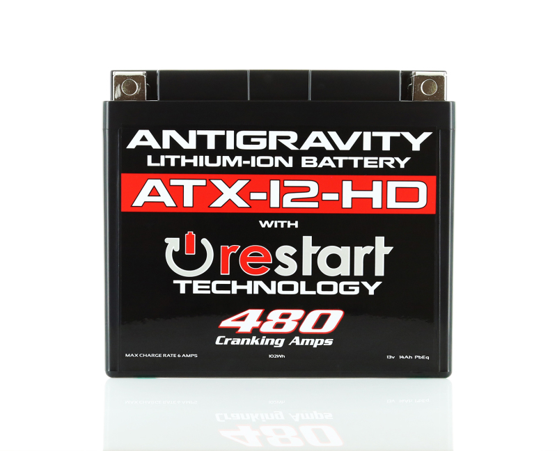 Antigravity YTX12 Lithium Battery w/Re-Start - AG-ATX12-RS