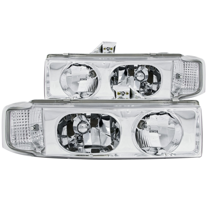 ANZO 1995-2005 Chevrolet Astro Van Crystal Headlights Chrome 1pc - 111001