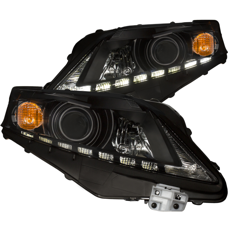 ANZO 2010-2012 Lexus Rx350 Projector Headlights w/ U-Bar Black - 111322