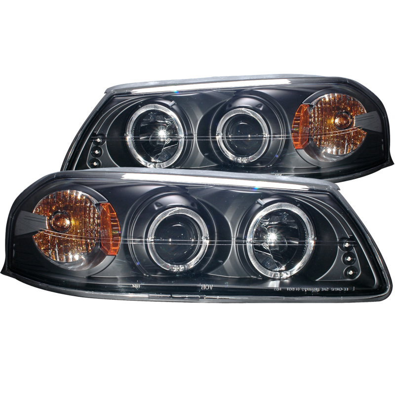 ANZO 2000-2005 Chevrolet Impala Projector Headlights w/ Halo Black - 121339