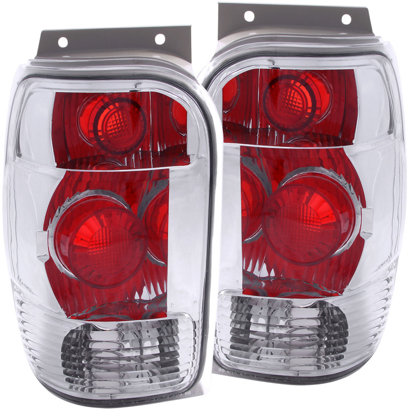 ANZO 1998-2001 Ford Explorer Taillights Chrome - 211082