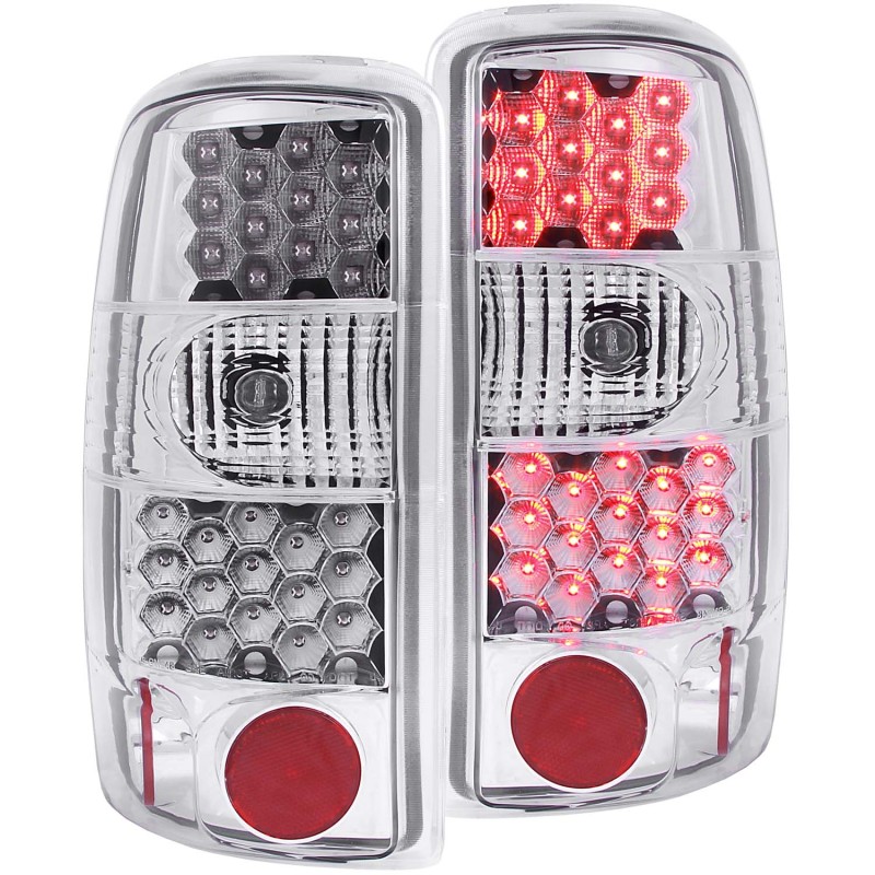 ANZO 2000-2006 Chevrolet Suburban LED Taillights Chrome - 311002