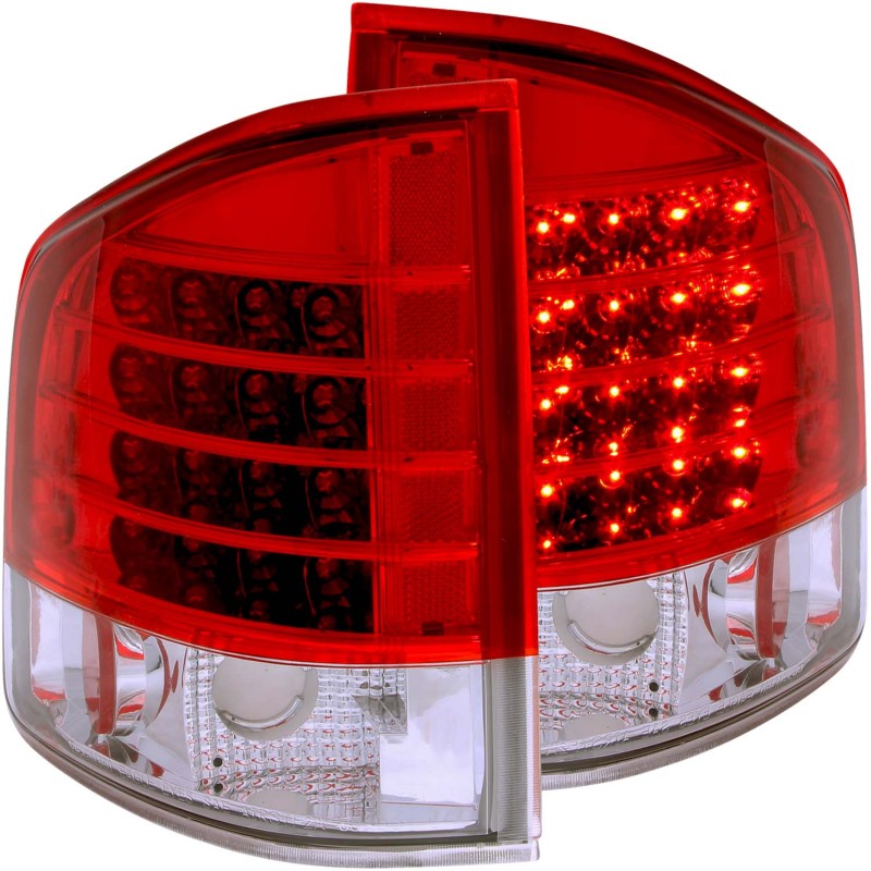 ANZO 1995-2005 Chevrolet S-10 LED Taillights Red/Clear - 311013