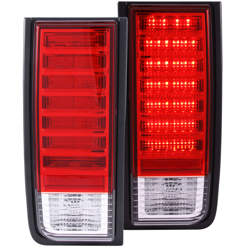 ANZO 2003-2009 Hummer H2 LED Taillights Red/Clear - 311068