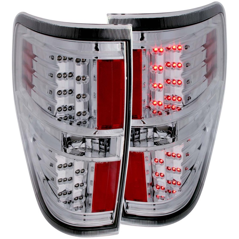 ANZO 2009-2014 Ford F-150 LED Taillights Chrome - 311147