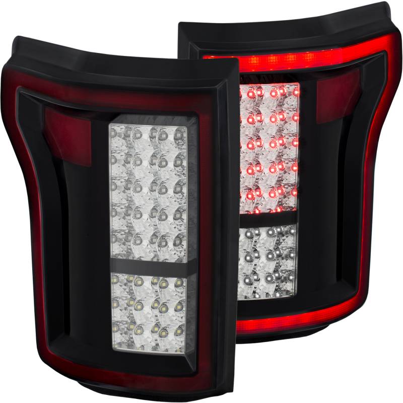 ANZO 2015-2016 Ford F-150 LED Taillights Red/Clear - 311262