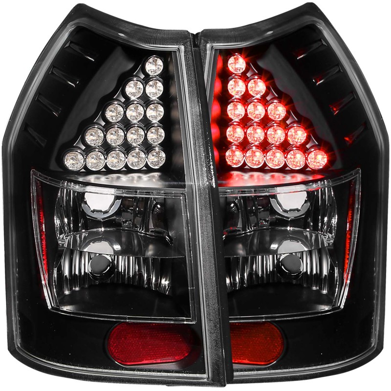 ANZO 2005-2008 Dodge Magnum LED Taillights Black - 321017